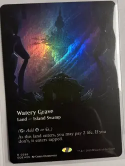 Watery Grave FOIL Borderless 286 Edge of Eternities EOS MTG Rare Land Unplayed - Image 1