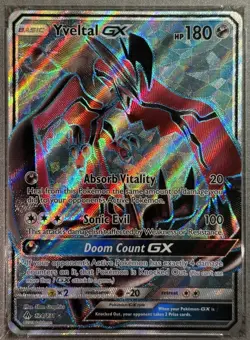 2018 POKEMON FORBIDDEN LIGHT YVELTAL GX #124 FULL ART PSA 10 GEM MINT #113906420 - Image 3