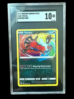 ‼2021 POKEMON SHINING FATES #46 YVELTAL AMAZING RARE GRADE 10! SHIPS SAME DAY💨 - Image 1
