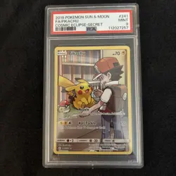2019 POKEMON SUN & MOON COSMIC ECLIPSE SECRET #241 FULL ART/PIKACHU PSA 9 - Image 4