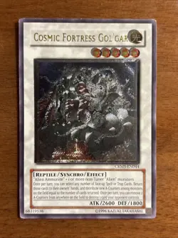 1x Cosmic Fortress Gol'Gar Grey Misprint Shifted Yugioh Ultimate MP CRMS-EN044 - Image 1