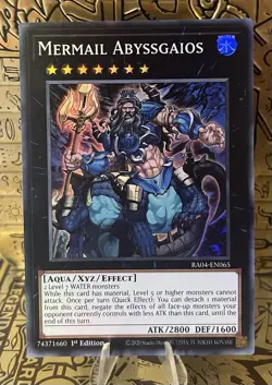 Mermail Abyssgaios RA04-EN065 Quarter Century Stampede 1st Edition Yugioh! NM - Image 1
