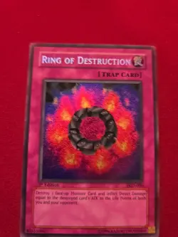 Yugioh Ring Of Destruction PGD-000 1st Edition Secret Rare MP - Image 1