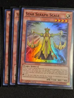 Yugioh - 3x Star Seraph Scale WSUP-EN019 WSUP-EN016 1st Edition Super Rare NM - Image 1