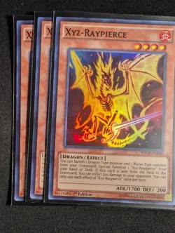 Yugioh - 3x Xyz-Raypierce WSUP-EN046 1st Edition Super Rare NM - Image 1