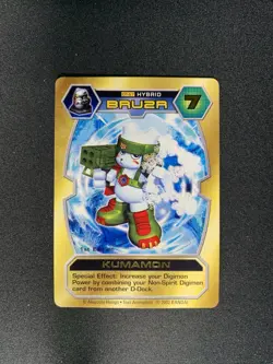 KUMAMON Digimon D-Tector Card, 2002 Series 1 DT-67 HYBRID Ultra Rare 1st Edition - Image 1