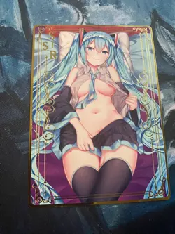 Premium Metal Anime Waifu Card - Sexy Collectible - Hatsune Miku - Image 1