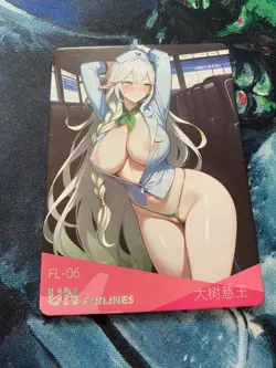 Under the Nightgown 18+ Waifu Card - Sexy Anime Girl - Rare Collectible - Image 1