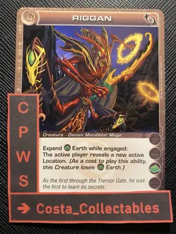 RIGGAN - CHOOSE YOUR STATS - PROMO - FIRE AND STONE - CHAOTIC CARD - NM - Image 1