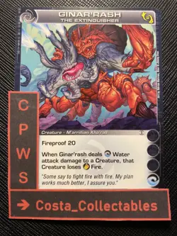 GINAR'RASH - CHOOSE YOUR STATS - PROMO - FIRE AND STONE - CHAOTIC CARD - NM - Image 1