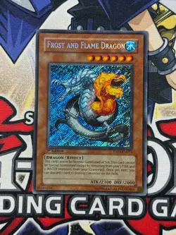 Yugioh Frost and Flame Dragon TAEV-EN033 1st Edition Secret Rare NM+ Foil Bleed - Image 1
