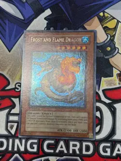 Yugioh Frost and Flame Dragon TAEV-EN033 1st Edition Secret Rare NM+ Foil Bleed - Image 2