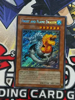 Yugioh Frost and Flame Dragon TAEV-EN033 1st Edition Secret Rare NM+ Foil Bleed - Image 3