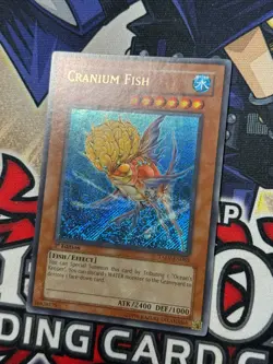 Yugioh Cranium Fish TAEV-EN083 1st Edition Secret Rare NM Foil Bleed - Image 3