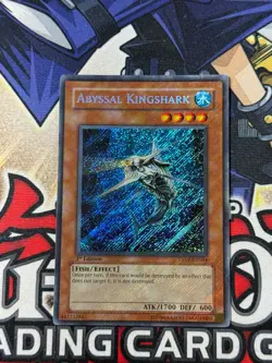 Yugioh Abyssal Kingshark TAEV-EN084 1st Edition Secret Rare NM FOIL BLEED - Image 1
