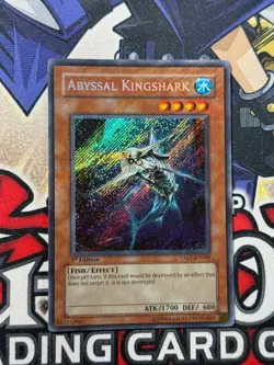 Yugioh Abyssal Kingshark TAEV-EN084 1st Edition Secret Rare NM FOIL BLEED - Image 2