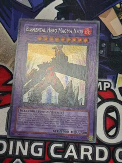 Yugioh Elemental Hero Magma Neos TAEV-EN043 1st Edition Secret Rare BLEED NM - Image 3