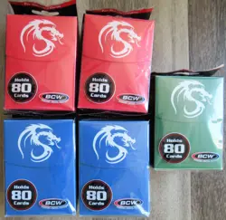 5 NEW BOXES - BCW Large Deck Box / Case - Holds 80 Cards w/Divider Holds Yugioh - Image 1
