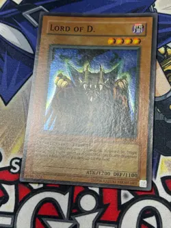 Yugioh Lord of D. SDK-041 Unlimited Super Rare MP Back Wrinkle Clean Original - Image 3