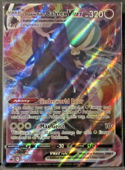 1 POKEMON CARD TCG/SHADOW RIDER CALYREX V MAX/075/198/ULTRA RARE/HOLO/2021 - Image 1