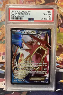 PSA 10 Pokemon Card Gyarados EX Full Art 114/122 BREAKpoint GEM MINT - Image 1