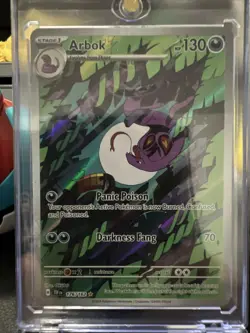 Pokemon TCG Arbok Card Temporal Forces Holo Illustration Rare Full Art 176/162 - Image 2