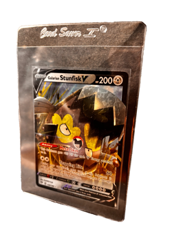 Galarian Stunfisk V 128/189 Swsh03: Darkness Ablaze Holo Pokemon Card NEAR MINT - Image 1