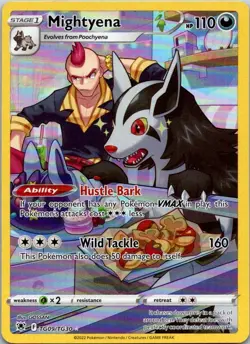 Pokemon TCG Astral Radiance Trainer Gallery Mightyena Holo Card TG09/TG30 - Image 1
