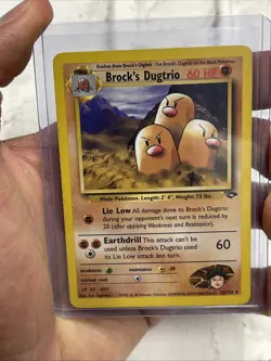 Brock's Dugtrio 22/132 Non Holo Rare Gym Challenge Pokemon Card LP Nintendo TCG - Image 1
