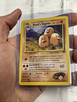 Brock's Dugtrio 22/132 Non Holo Rare Gym Challenge Pokemon Card LP Nintendo TCG - Image 2