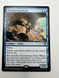 MTG TCG Thunderclap Drake Commander: Outlaws of Thunder Junction Regular - Image 1