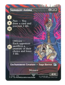 Summon Anima Borderless #0364 Final Fantasy FIN MTG Magic the Gathering - Image 1