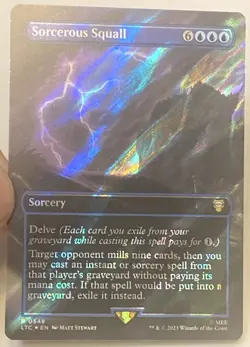 Sorcerous Squall Borderless Surge Foil 0548 Lord of the Rings Magic MTG UNPLAYED - Image 1