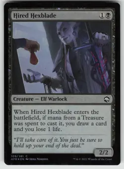 Hired Hexblade Foil C Adventures in the Forgotten Realms 109 MTG - Image 1