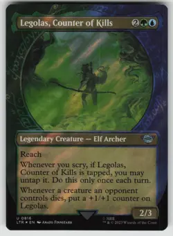 Legolas, Counter of Kills (Showcase) (Surge Foil) U Universes Beyond: LotR MTG - Image 1