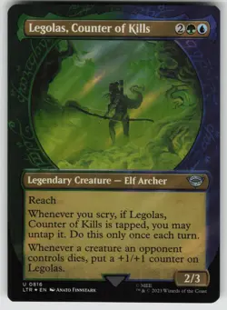 Legolas, Counter of Kills (Showcase) (Surge Foil) U Universes Beyond: LotR MTG - Image 1