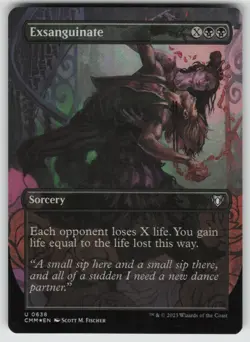 Exsanguinate (Borderless) Foil U Commander Masters 638 MTG - Image 1