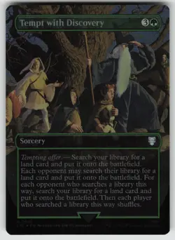 Tempt with Discovery (Borderless) Foil U Commander: LotR MTG - Image 1