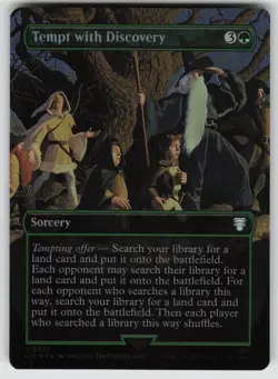 Tempt with Discovery (Borderless) Foil U Commander: LotR MTG - Image 1