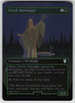 Elvish Harbinger (Borderless) Foil U Commander: LotR MTG - Image 1