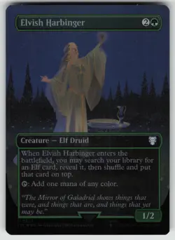 Elvish Harbinger (Borderless) Foil U Commander: LotR MTG - Image 1