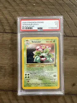 2000 POKEMON PROMO BLACK STAR #13 VENUSAUR-HOLO PSA 5 - Image 1