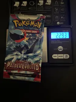 Heavy 22.93g Pokemon Sealed Paldea Evolved Booster Pack - Image 1
