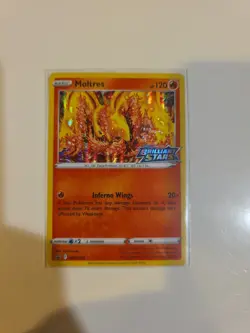 HOLO MOLTRES BRILLIANT STARS STAMPED PROMO SWSH185 POKEMON NM BLACK STAR PROMO - Image 1