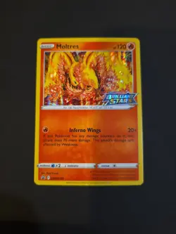 HOLO MOLTRES BRILLIANT STARS STAMPED PROMO SWSH185 POKEMON NM BLACK STAR PROMO - Image 3