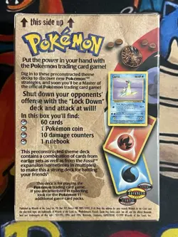 Pokemon Fossil Lockdown Theme Deck WOTC 1999 NOS Factory Sealed 742818060738 - Image 3