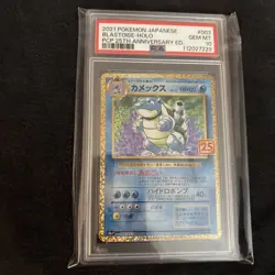 PSA 10 GEM MINT JAPANESE POKEMON 2021 BLASTOISE 003/025 25th ANNIVERSARY S8a P - Image 2