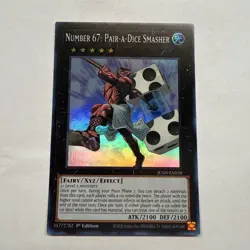 Number 67: Pair-a-Dice Smasher JUSH-EN058 Super Rare 1st Ed NM Yugioh - Image 1