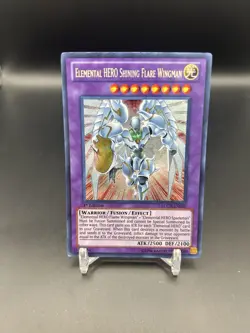 Yugioh! Elemental HERO Shining Flare Wingman LCGX-EN050 Secret Rare 1st Ed MP - Image 1