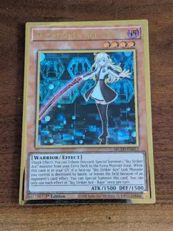 1x Sky Striker Ace - Raye - MGED-EN017 - Premium Gold Rare - 1st ED LP- Yugioh - Image 1
